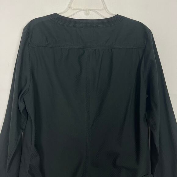 The North Face 1/2 Button Long Sleeve Black Top Size Large - Picture 7 of 13